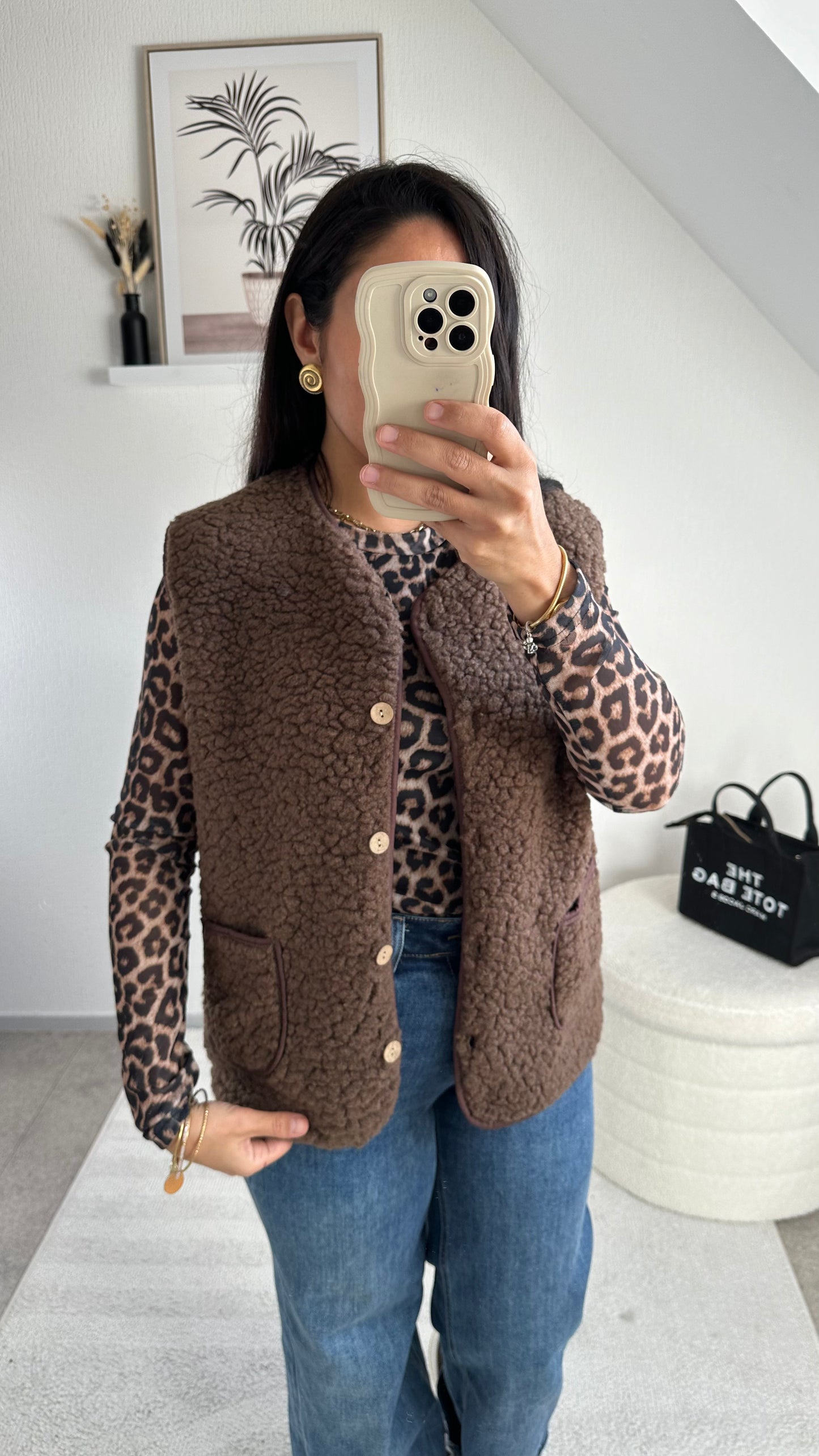 GILET TEDDY CHOCO