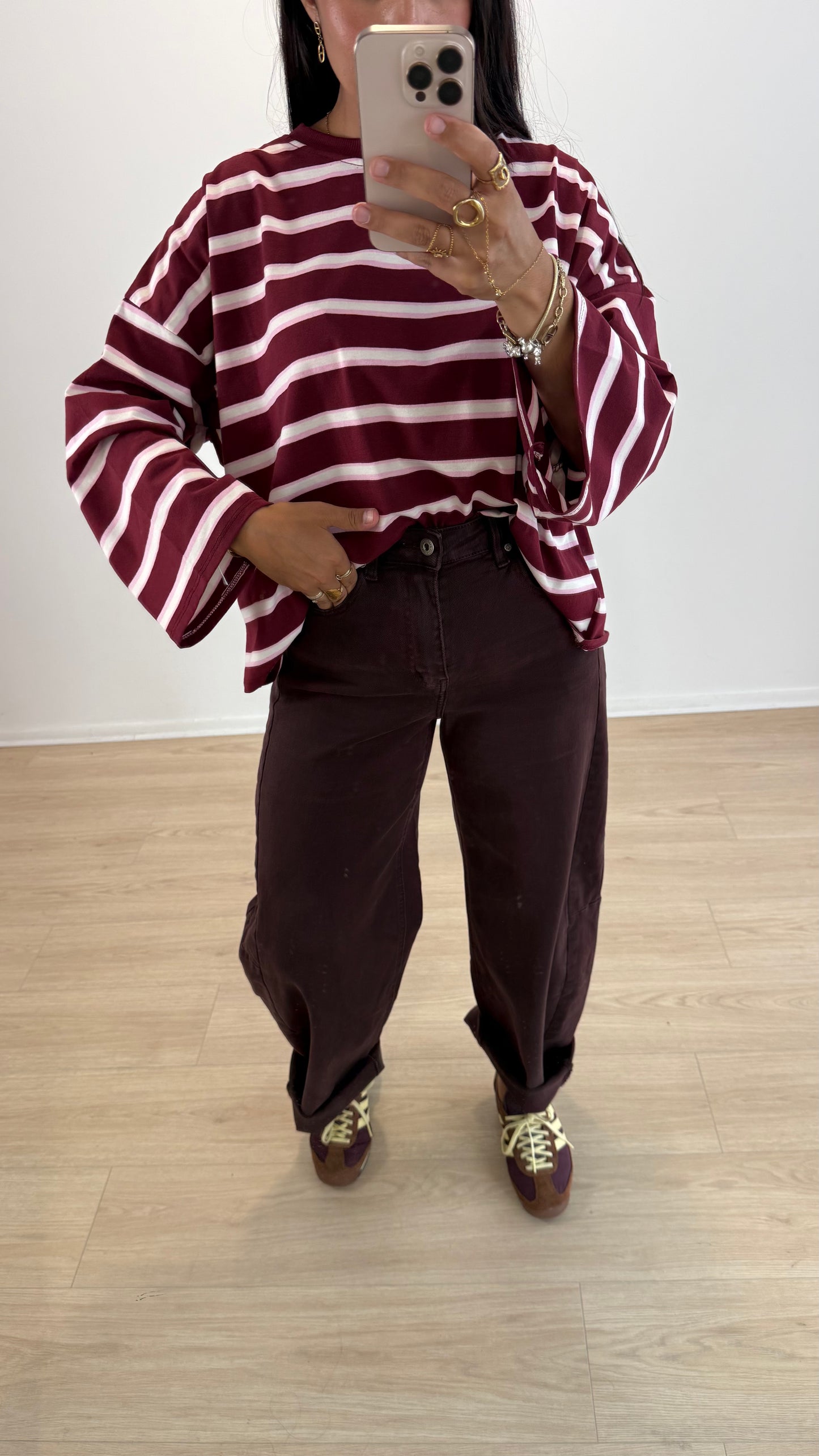 JEANS MANA BORDEAUX