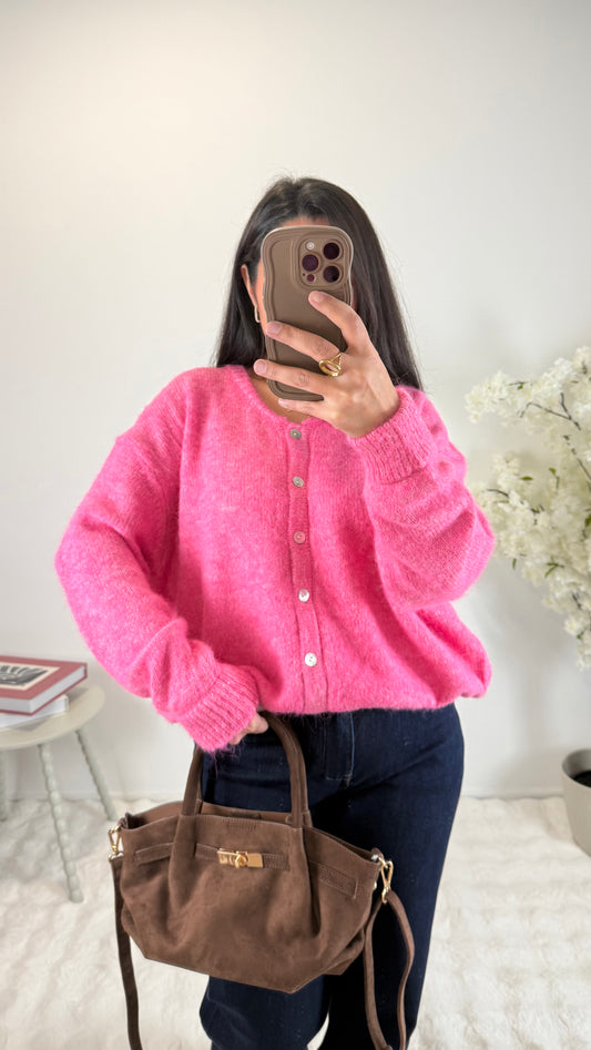 CARDIGAN LOUISA FUSHIA