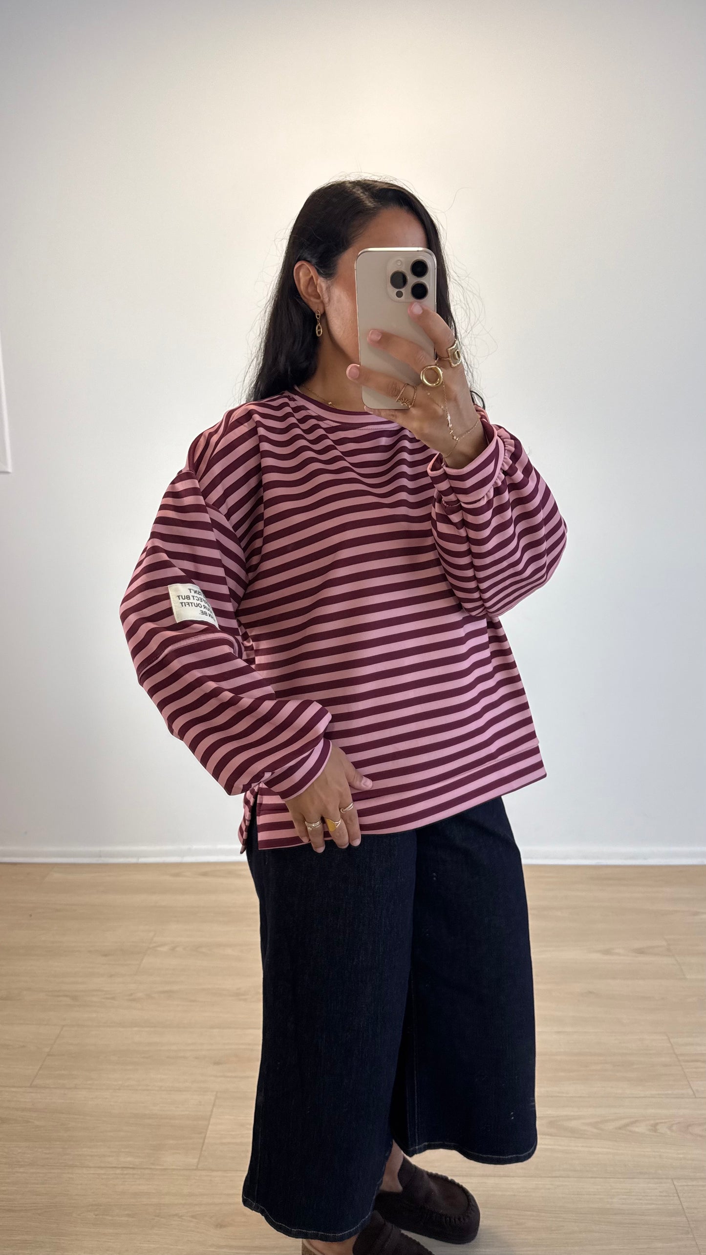 SWEAT LANA BORDEAUX&ROSE