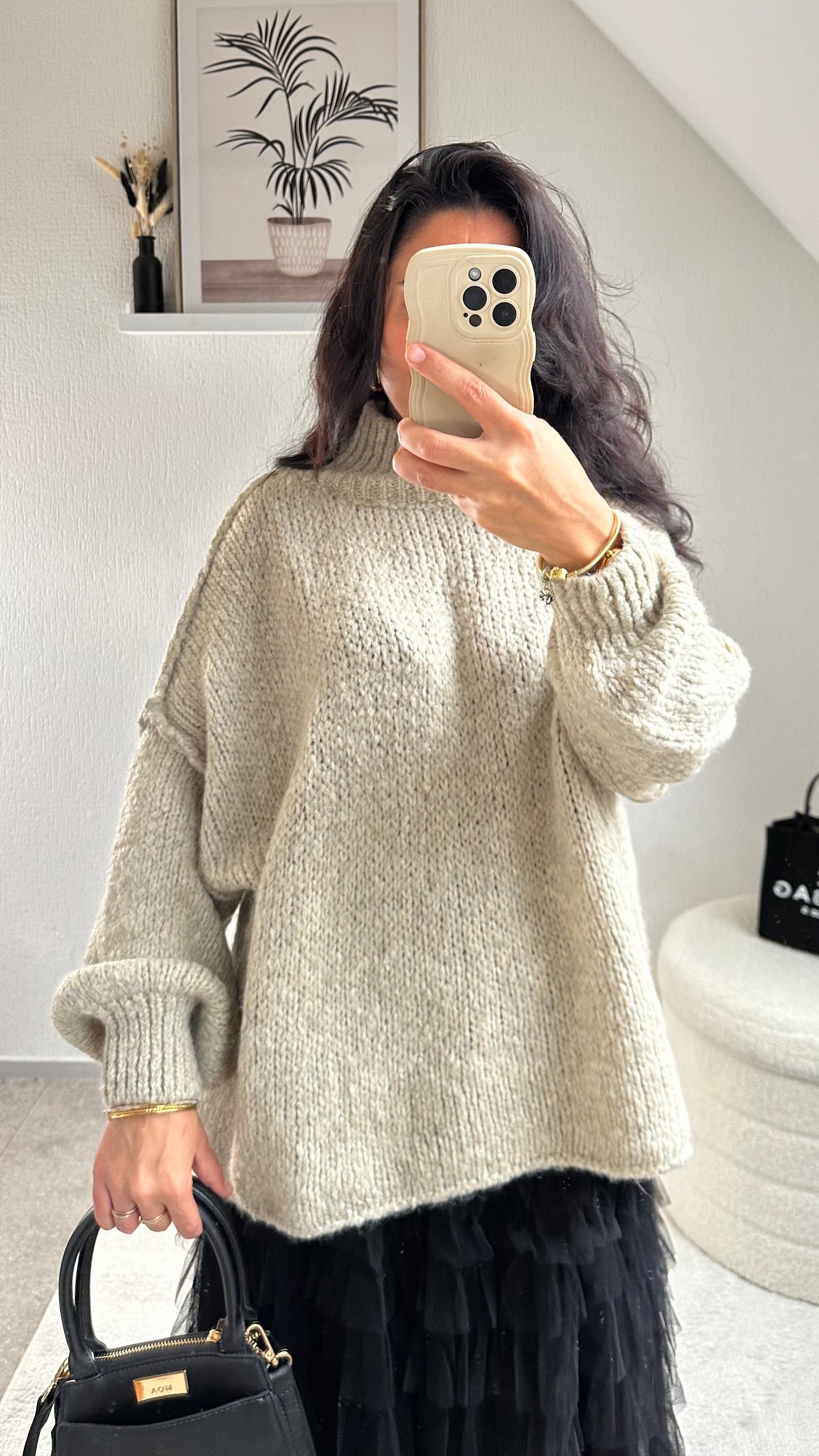 PULL ANA BEIGE FONCÉ