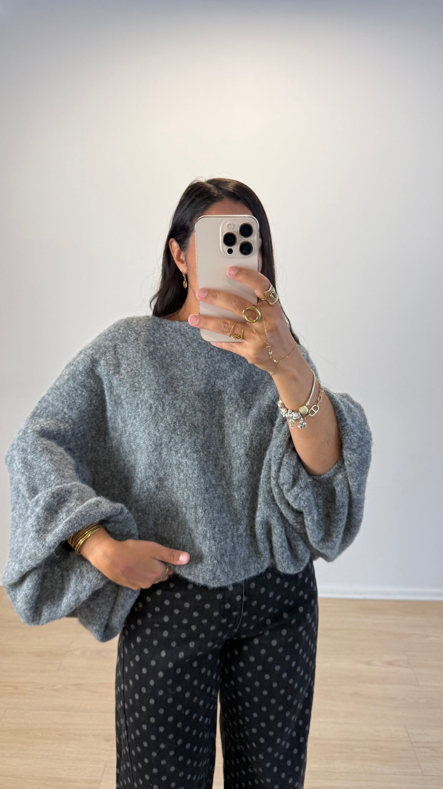 PULL LOU GRIS FONCÉ