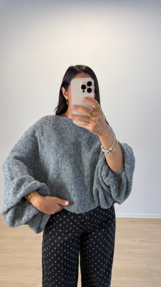 PULL LOU GRIS FONCÉ