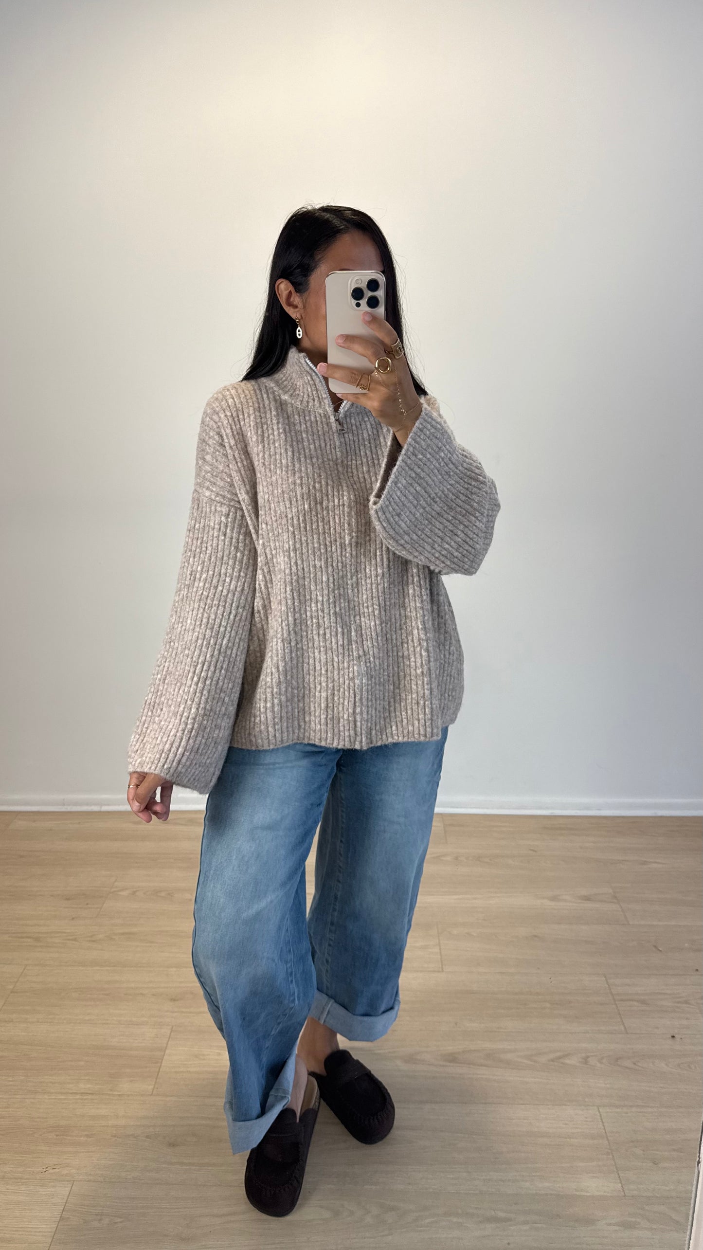 GILET PULL ALPAGA TAUPE