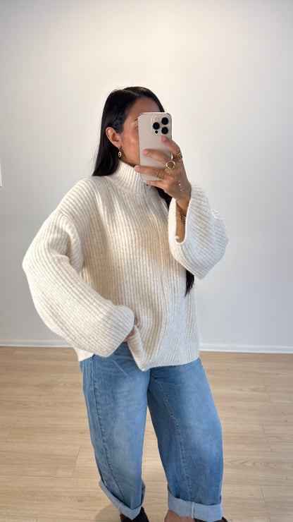 GILET PULL ALPAGA BEIGE