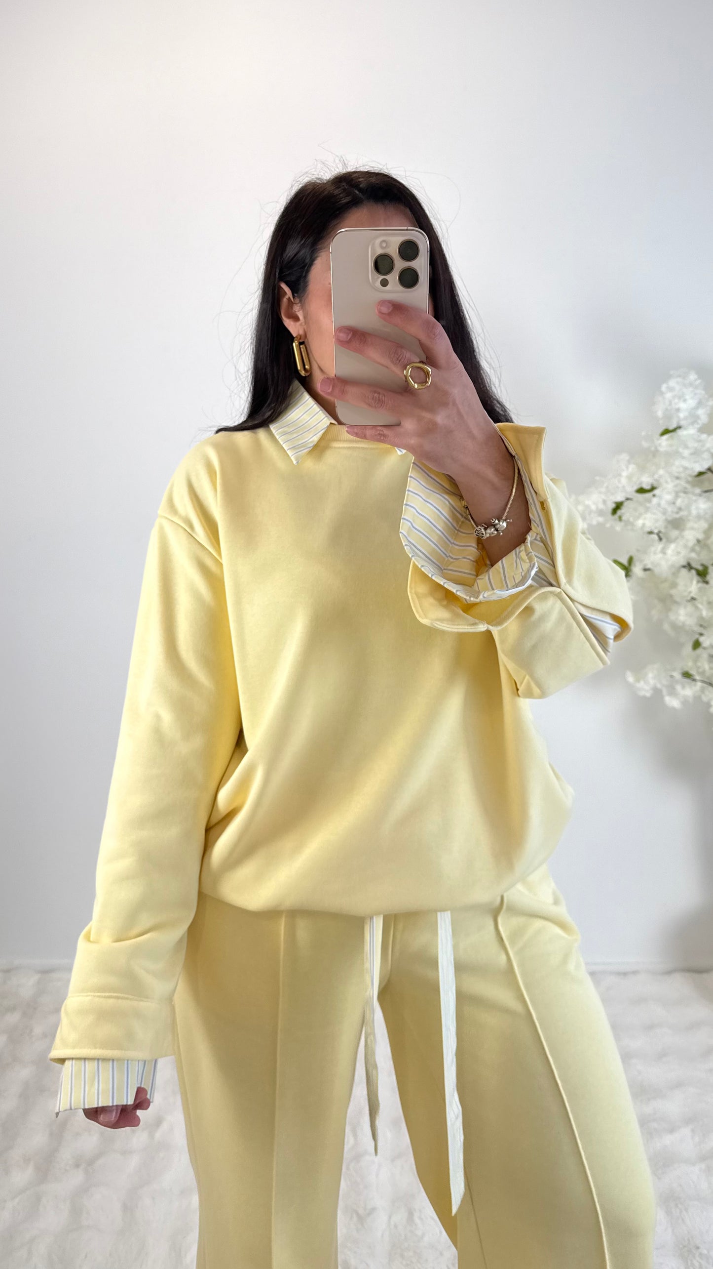 SWEAT ANAIS JAUNE