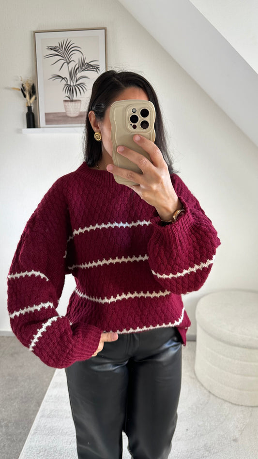 PULL AMINA BORDEAUX