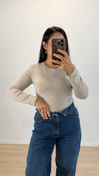 TOP BASIQUE TAUPE