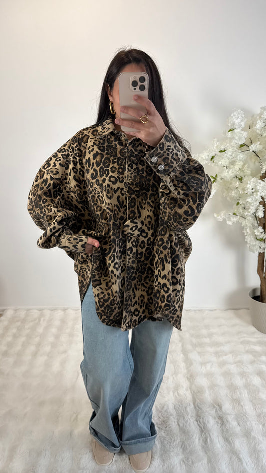 VESTE CLEM JEANS LÉOPARD