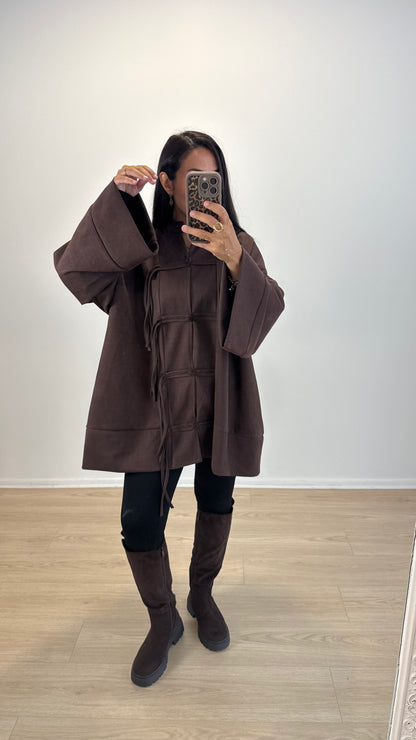 VESTE CAPUCINE DAIM CHOCO