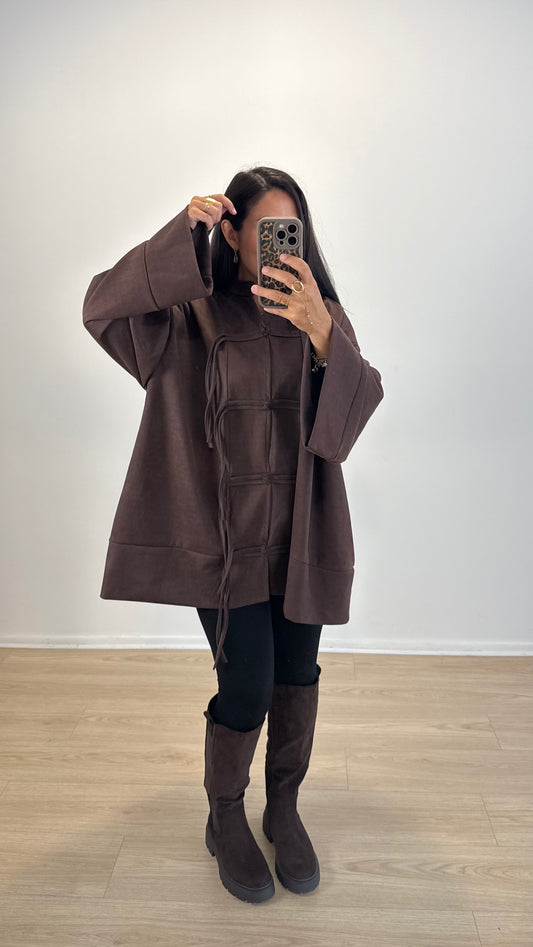 VESTE CAPUCINE DAIM CHOCO