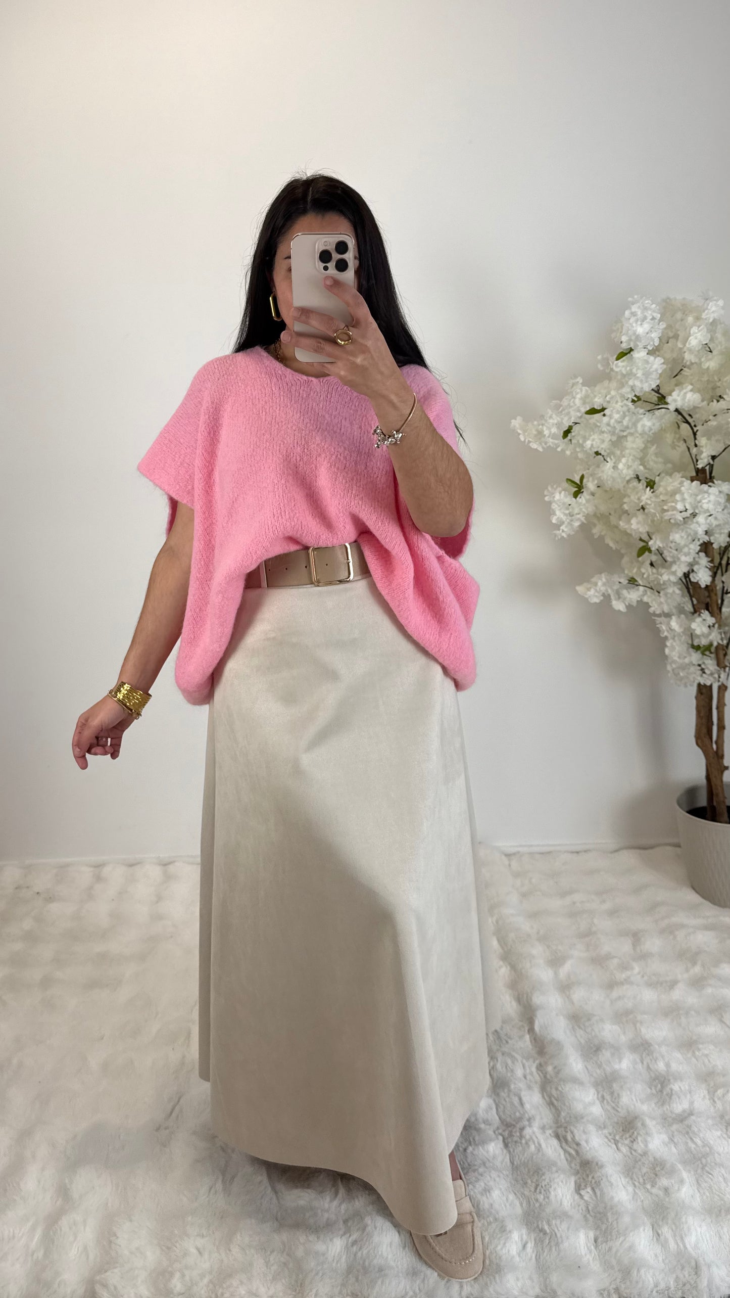 JUPE UNI BEIGE
