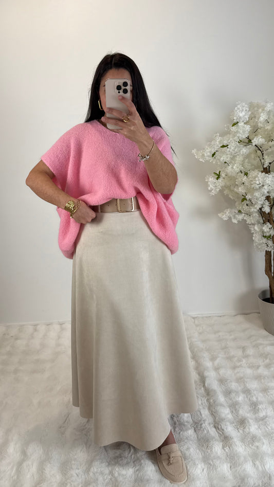 JUPE UNI BEIGE