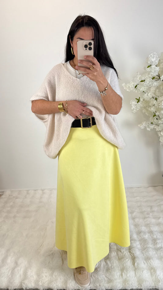 JUPE UNI JAUNE