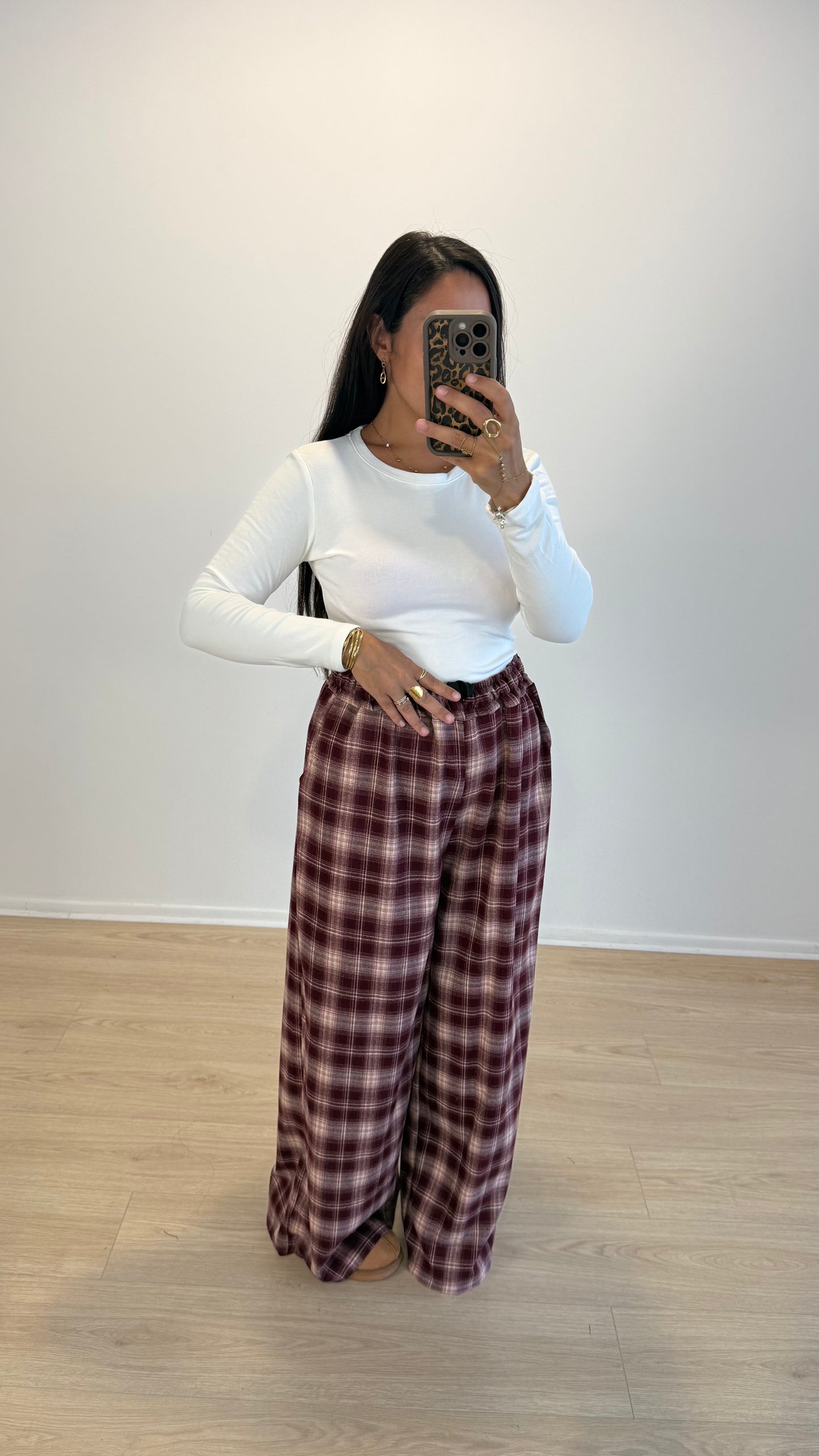 PANTALON ARMELLE BORDEAUX