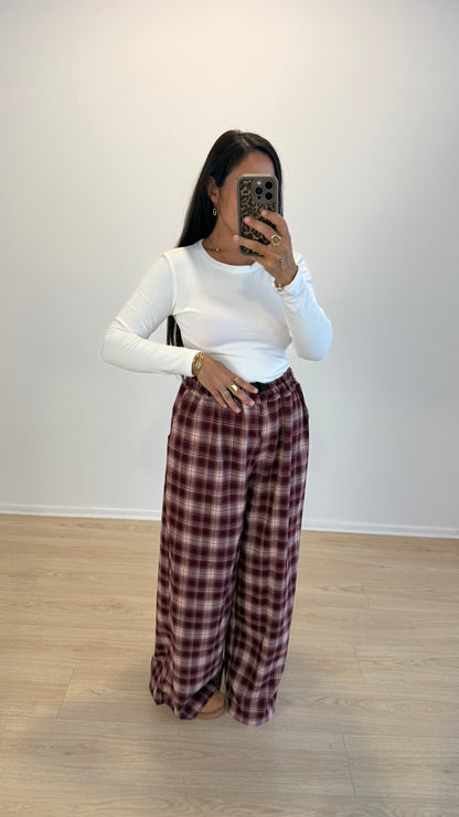 PANTALON ARMELLE BORDEAUX