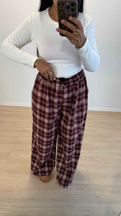PANTALON ARMELLE BORDEAUX