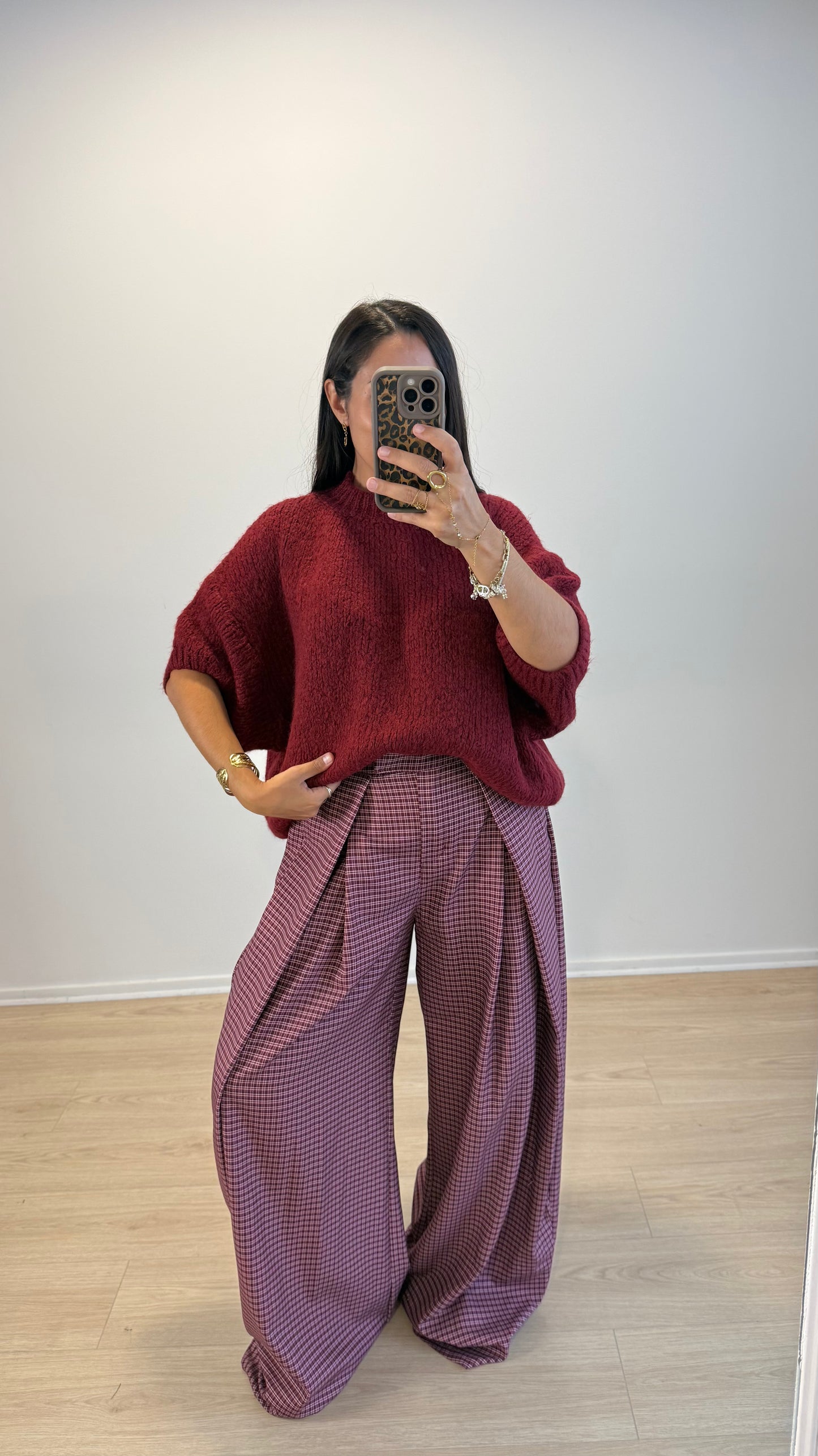 PULL INÈS BORDEAUX