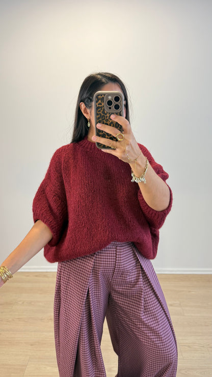 PULL INÈS BORDEAUX