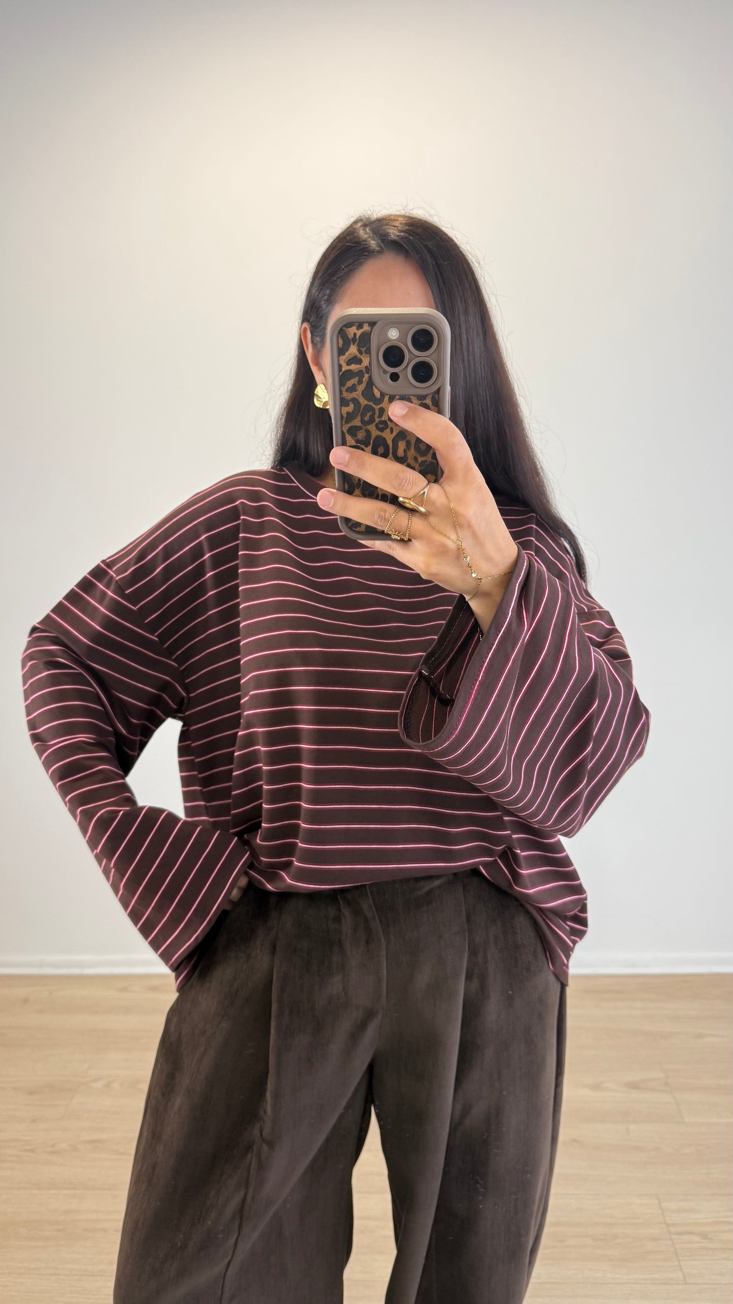 TOP CASSANDRE CHOCO&BORDEAUX