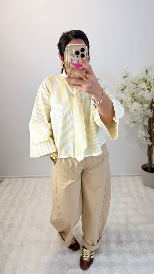 CHEMISE CRAVATE JAUNE