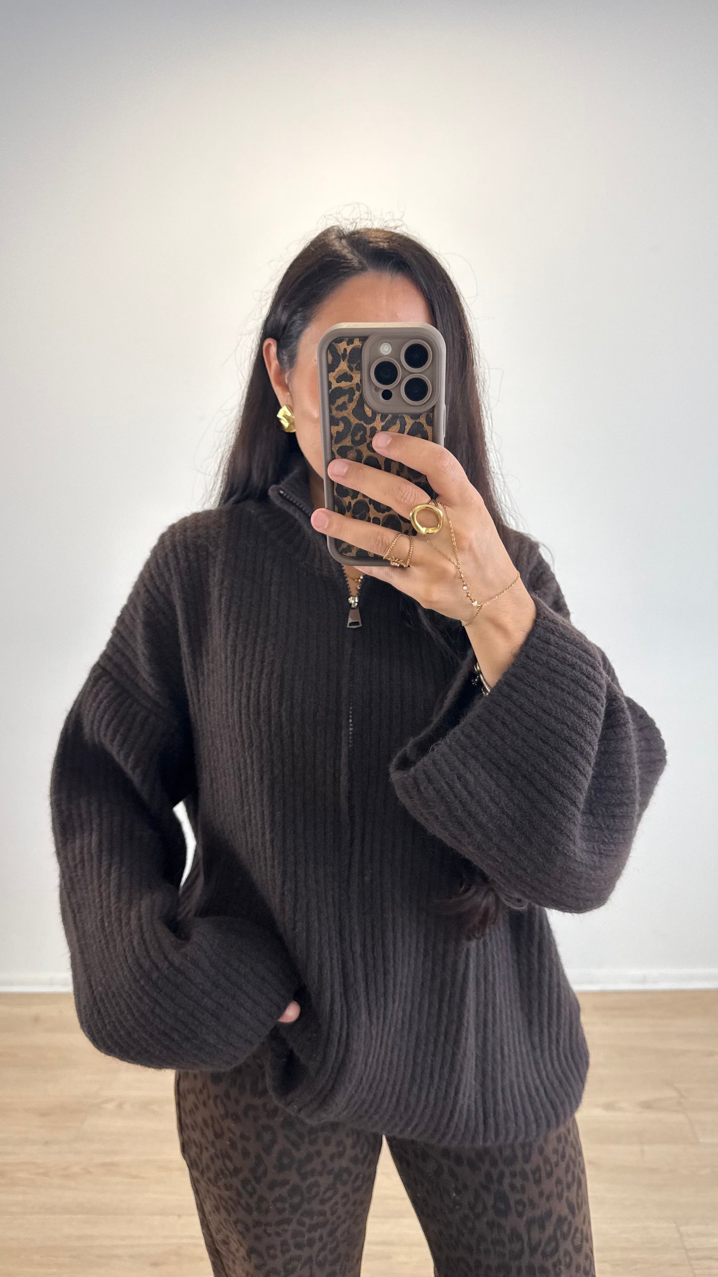 GILET PULL ALPAGA CHOCO
