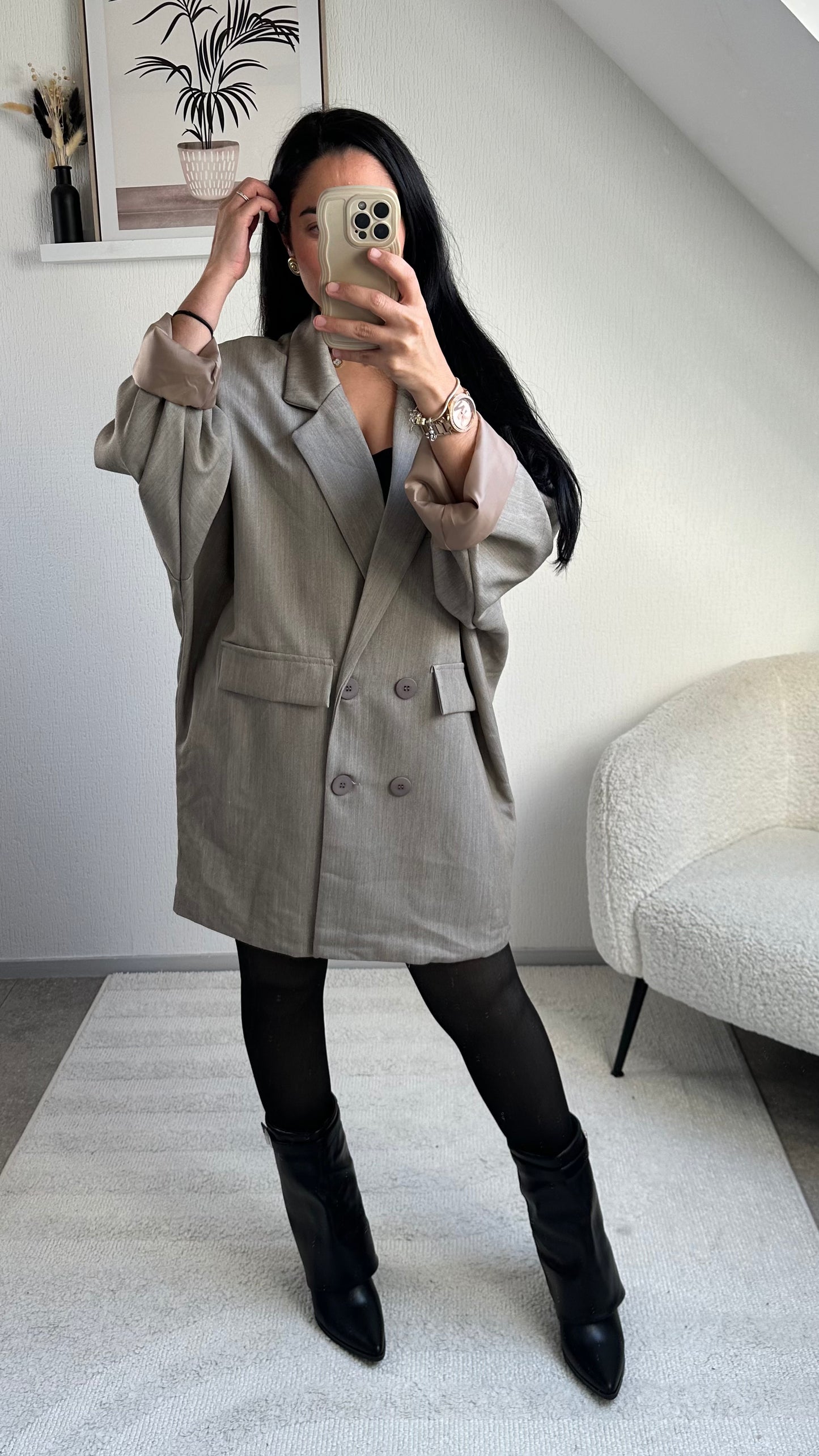 BLAZER OVERSIZE NALYA TAUPE