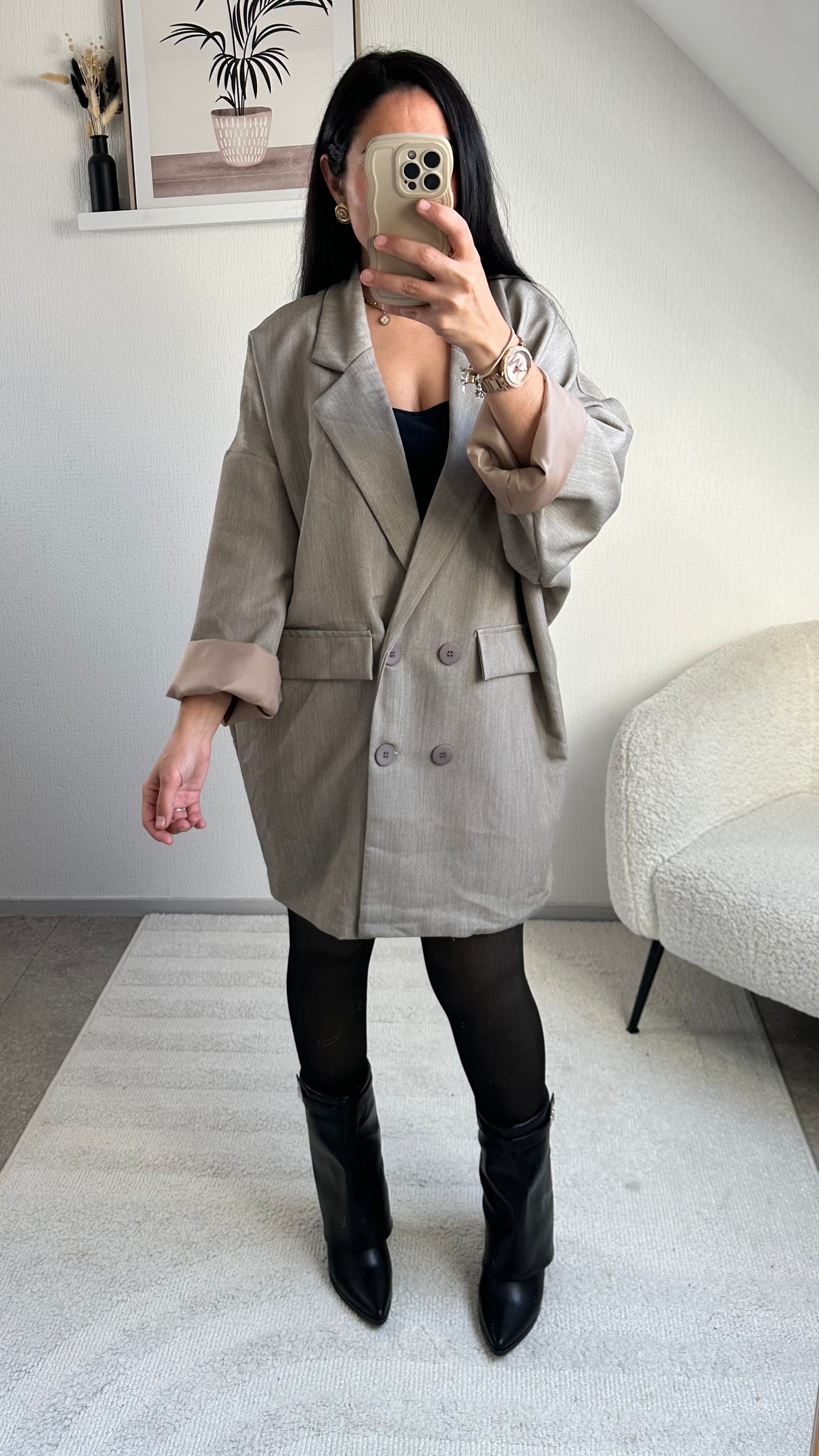 BLAZER OVERSIZE NALYA TAUPE