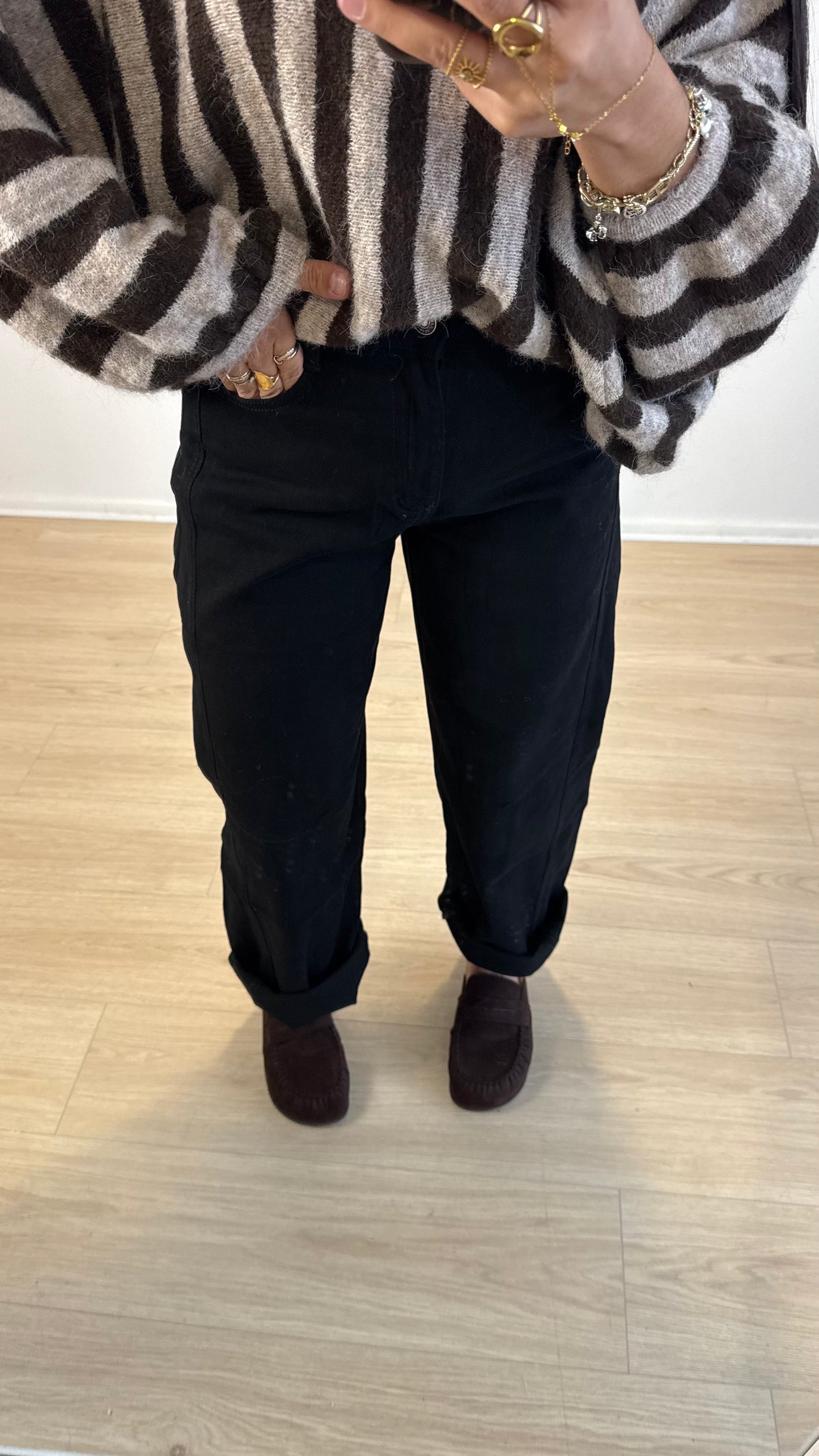 JEANS BAGGY BLACK PETITE ET GRANDE TAILLE