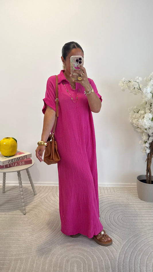 ROBE LÉA FUSHIA