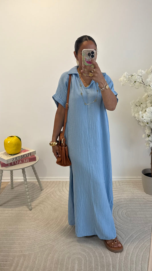 ROBE LÉA BLEU CIEL