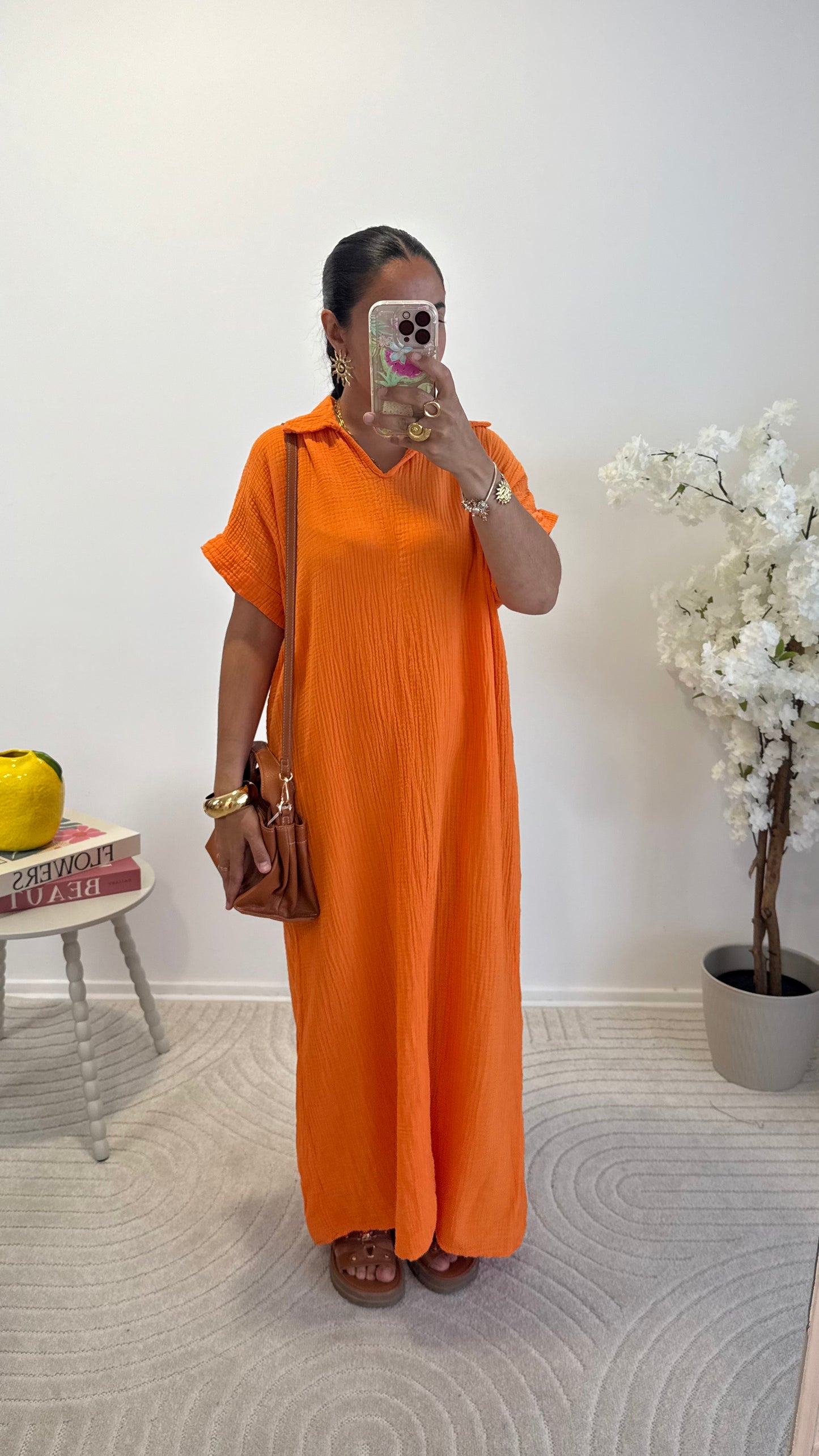 ROBE LÉA ORANGE