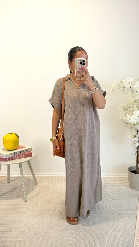 ROBE LÉA TAUPE