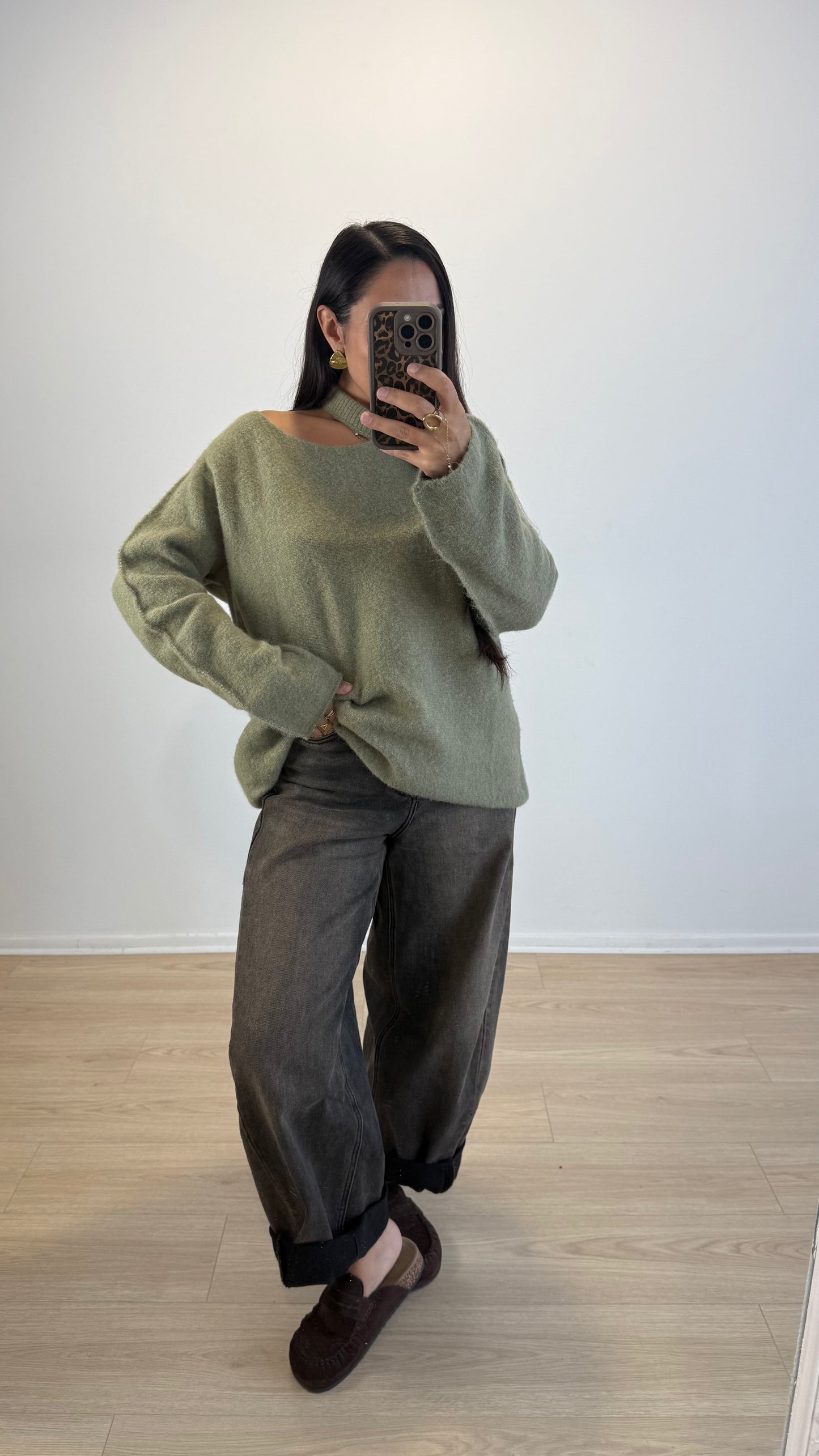 PULL AMANDA LONG VERT OLIVE