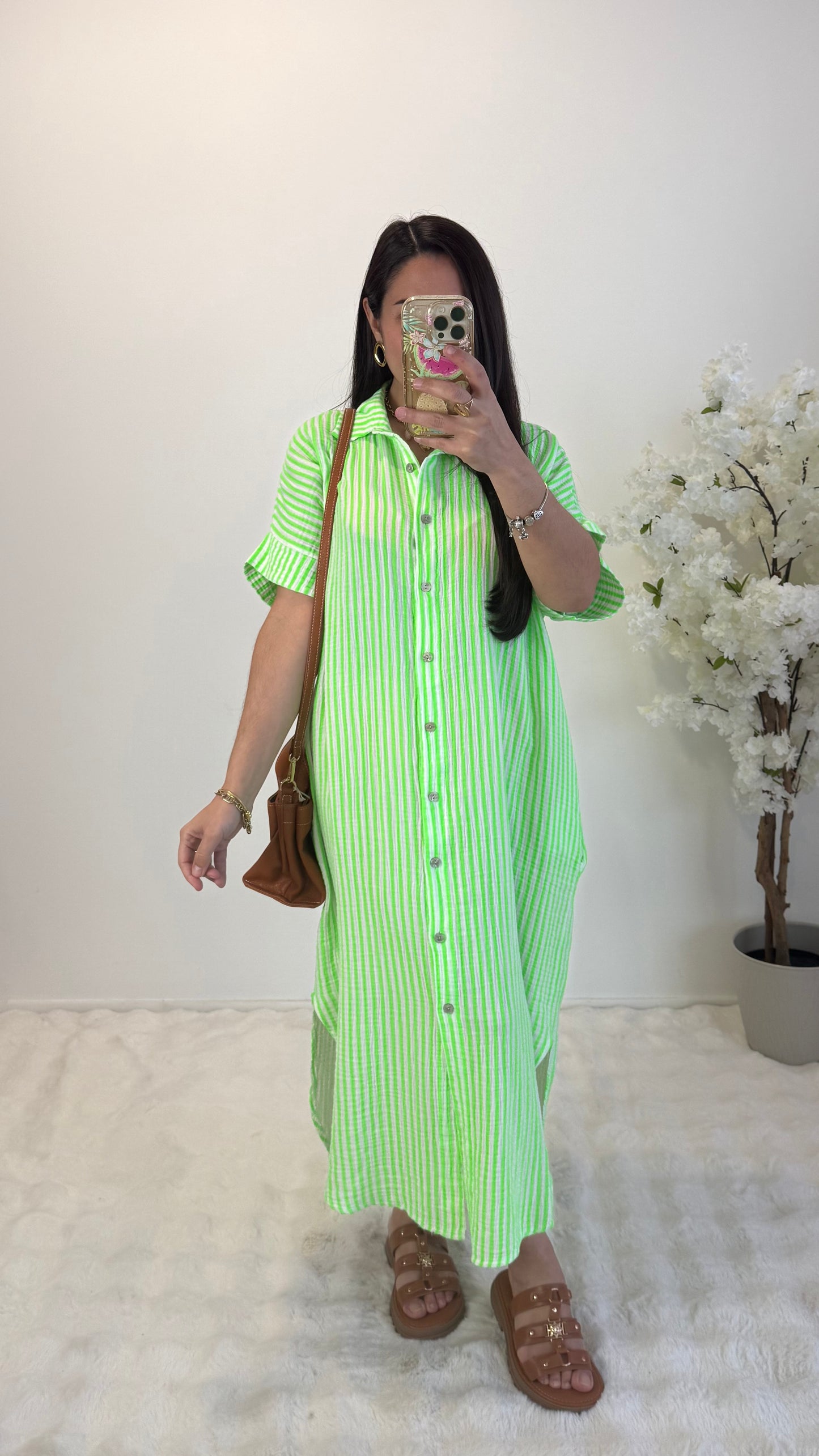 ROBE CHEMISE MARINA VERT