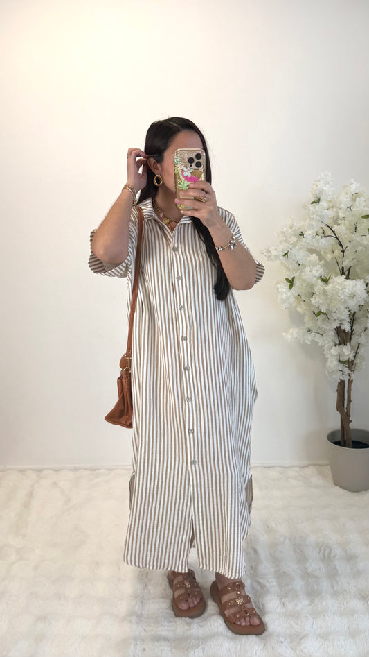 ROBE CHEMISE MARINA BEIGE