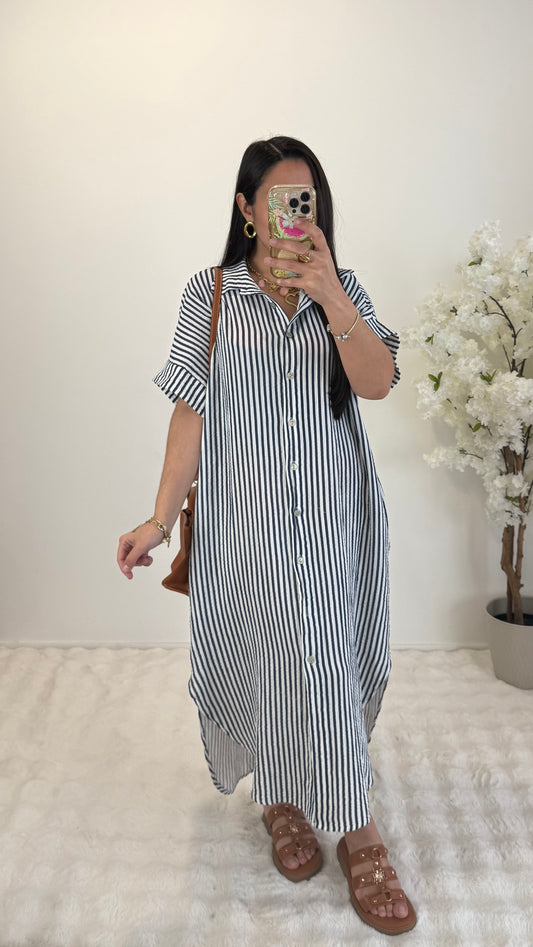 ROBE CHEMISE MARINA BLEU MARINE