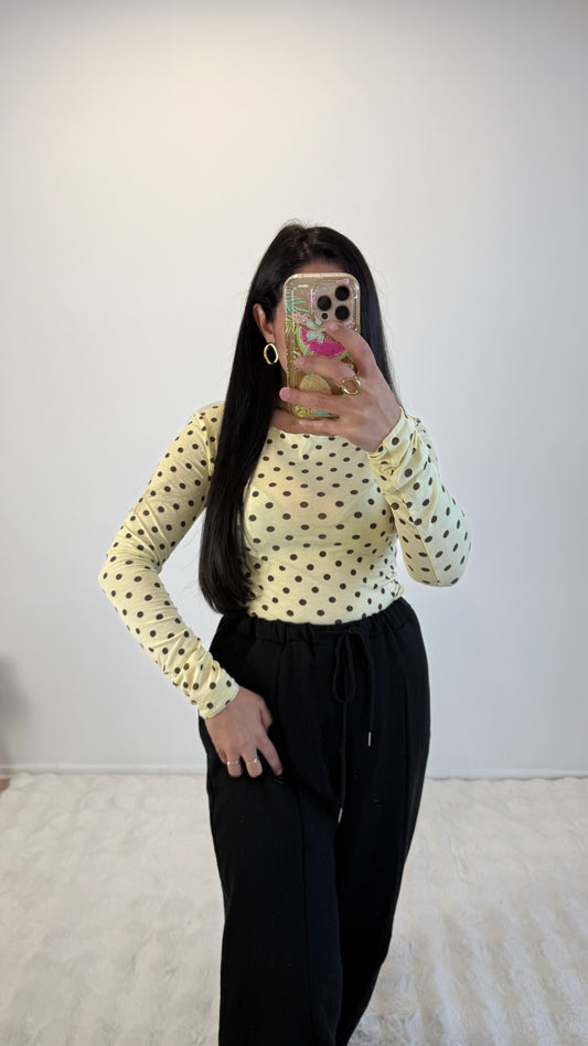TOP ÉLÉONORE EN CACHEMIRE JAUNE