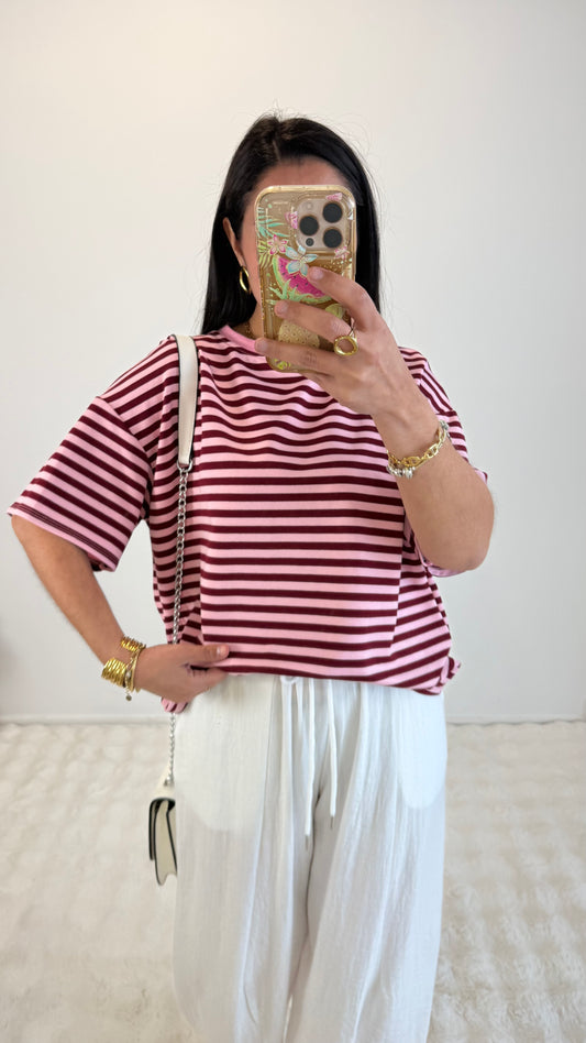 TEE SHIRT ISIS BORDEAUX&ROSE